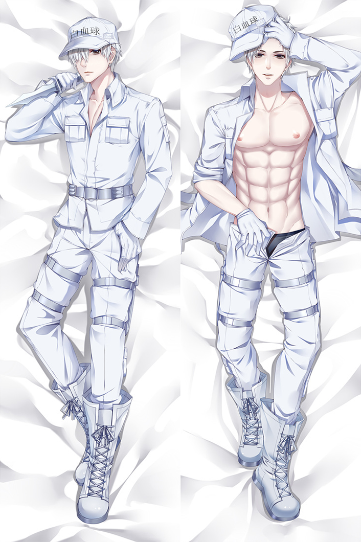 White Blood Cell (Cells at Work) Body Pillow Cover
