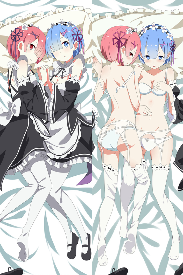 Rem & Ram (ReZero - Starting Life in Another World) Body Pillow Cover