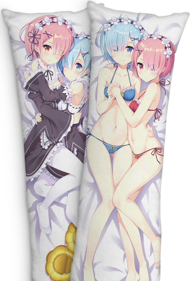 Rem and ram anime body pillow and cover