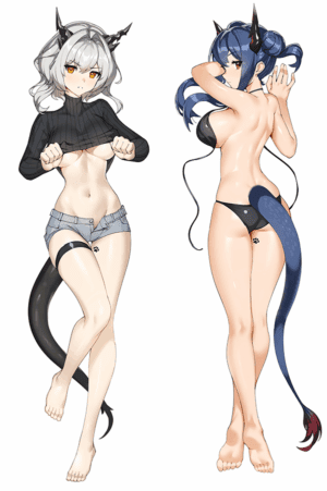 Talulah and Ch'en / Arknights / Body Pillow Cover