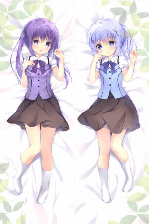 Chino Kafū and Rize Tedeza / Is The Order a Rabbit? / Body Pillow Cover